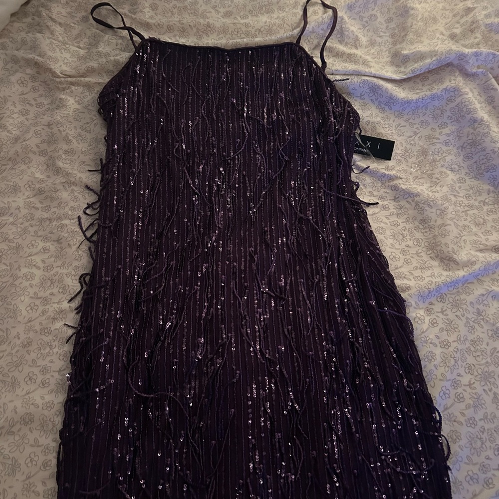 Elegant Purple Sequin Dress